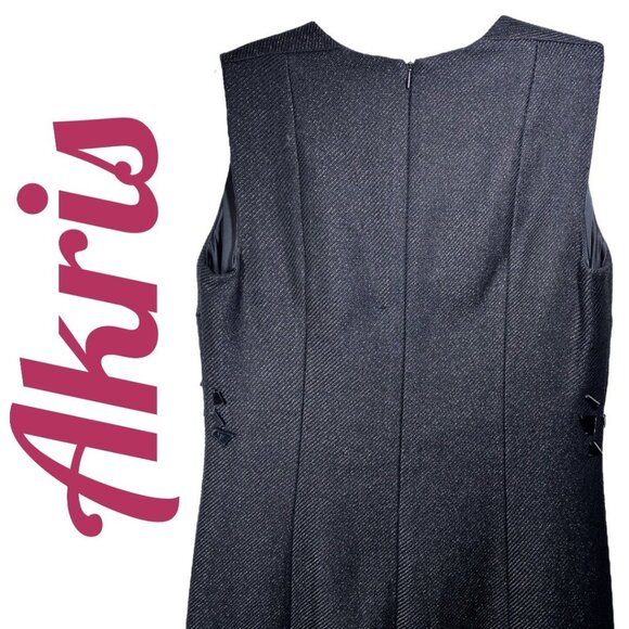 AKRIS BEAD EMBELLISHED ELEGANT SHEATH OCCASION PARTY DRESS, SIZE 8 - Picture 5 of 12